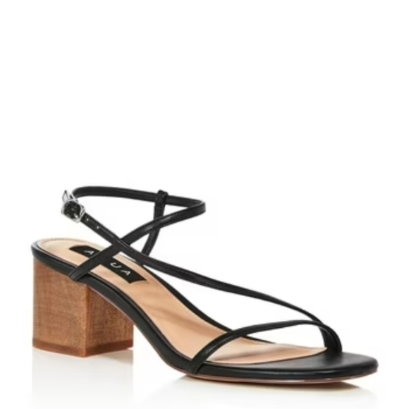 Aqua Shoes - Women's Aqua Black Strappy Heel, Size 9M